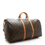 Louis Vuitton Vintage Monogram Canvas Keepall Bandouliere 60 Duffel Bag (SHF-16749)