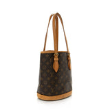 Louis Vuitton Vintage Monogram Canvas Petit Bucket Tote (SHF-16436)
