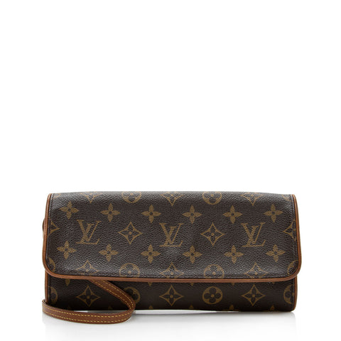 Louis Vuitton Vintage Monogram Canvas Pochette Twin GM Shoulder Bag (SHF-18031)
