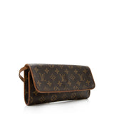 Louis Vuitton Vintage Monogram Canvas Pochette Twin GM Shoulder Bag (SHF-18031)