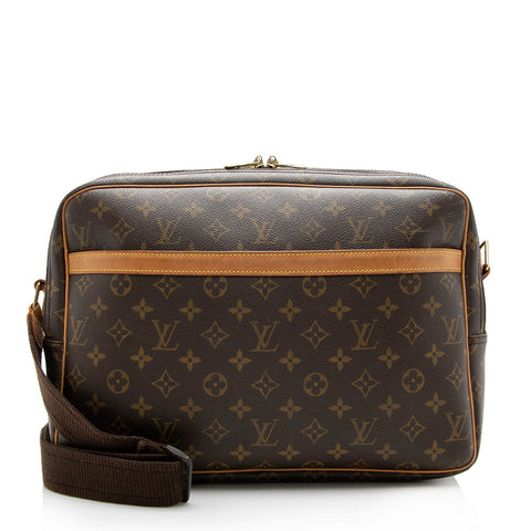 Louis Vuitton Vintage Monogram Canvas Reporter GM Messenger Bag (SHF-16343)