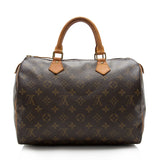 Louis Vuitton Vintage Monogram Canvas Speedy 30 Satchel (SHF-16524)