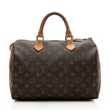 Louis Vuitton Vintage Monogram Canvas Speedy 30 Satchel (SHF-14577)