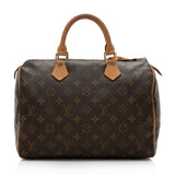 Louis Vuitton Vintage Monogram Canvas Speedy 30 Satchel (SHF-15818)