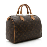 Louis Vuitton Vintage Monogram Canvas Speedy 30 Satchel (SHF-15818)