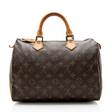 Louis Vuitton Vintage Monogram Canvas Speedy 30 Satchel (SHF-15461)