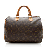 Louis Vuitton Vintage Monogram Canvas Speedy 30 Satchel (SHF-15461)