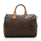 Louis Vuitton Vintage Monogram Canvas Speedy 30 Satchel (SHF-16597)