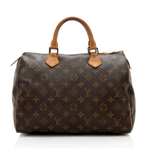 Louis Vuitton Vintage Monogram Canvas Speedy 30 Satchel (SHF-16597)
