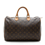 Louis Vuitton Vintage Monogram Canvas Speedy 35 Satchel (SHF-15240)