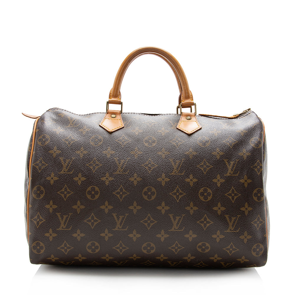 Louis Vuitton Vintage Monogram Canvas Speedy 35 Satchel (SHF-15240)