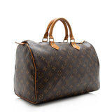 Louis Vuitton Vintage Monogram Canvas Speedy 35 Satchel (SHF-15240)