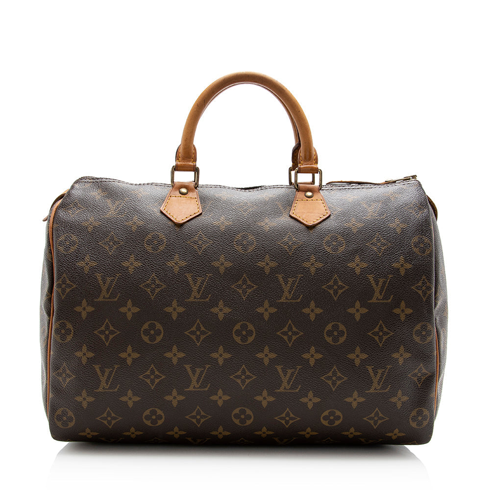 Louis Vuitton Vintage Monogram Canvas Speedy 35 Satchel (SHF-14899)