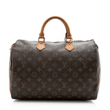 Louis Vuitton Vintage Monogram Canvas Speedy 35 Satchel (SHF-14899)