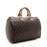 Louis Vuitton Vintage Monogram Canvas Speedy 35 Satchel (SHF-14899)