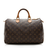 Louis Vuitton Vintage Monogram Canvas Speedy 35 Satchel (SHF-15685)