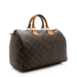 Louis Vuitton Vintage Monogram Canvas Speedy 35 Satchel (SHF-15685)