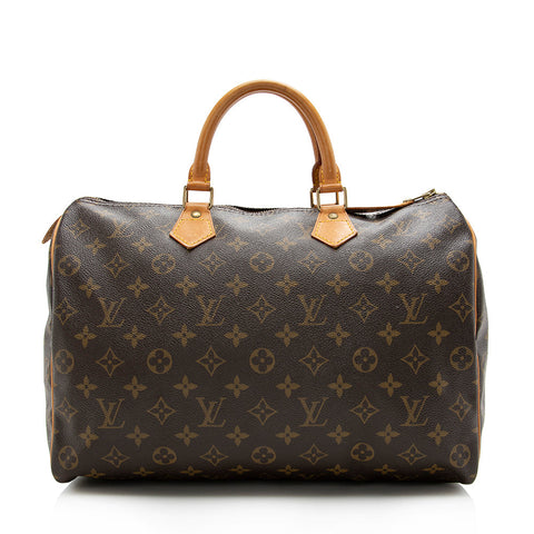 Louis Vuitton Vintage Monogram Canvas Speedy 35 Satchel (SHF-16728)