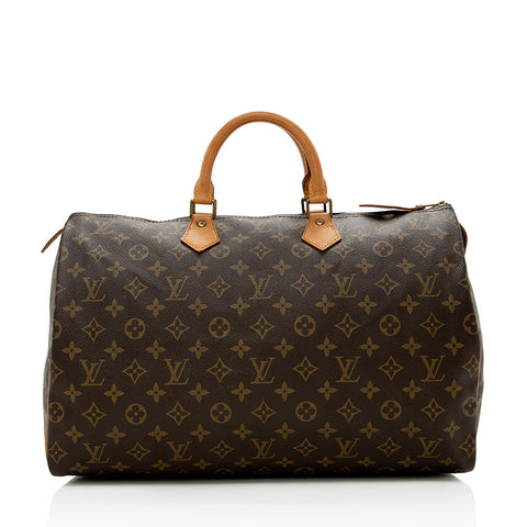 Louis Vuitton Vintage Monogram Canvas Speedy 40 Satchel (SHF-16124)