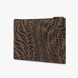 MEDIUM FLAT POUCH Brown Fabric Pouch