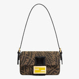 MINI BAGUETTE 1997 Brown Jacquard FF Vertigo Bag