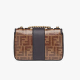 MINI DOUBLE F Brown Canvas Bag