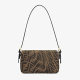 MINI BAGUETTE 1997 Brown Jacquard FF Vertigo Bag