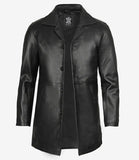 Winchester Men's Black 3 4 Length Leather Car Coat