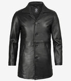 Winchester Men's Black 3 4 Length Leather Car Coat