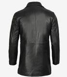 Winchester Men's Black 3 4 Length Leather Car Coat