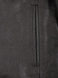 Mens Dark Brown Cowhide Cafe Racer Leather Jacket