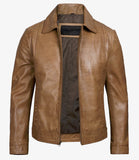 Men's Black Harrington Classic Leather Jacket