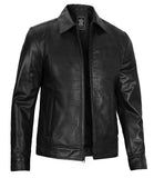 Men's Black Harrington Classic Leather Jacket