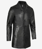 Winchester Men's Black 3 4 Length Leather Car Coat