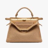 PEEKABOO ISEEU LARGE Beige Sheepskin Bag