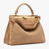 PEEKABOO ISEEU LARGE Beige Sheepskin Bag