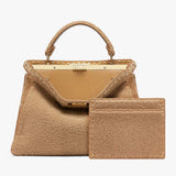PEEKABOO ISEEU LARGE Beige Sheepskin Bag