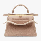 PEEKABOO ISEEU LARGE Pink Sheepskin Bag