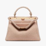 PEEKABOO ISEEU LARGE Pink Sheepskin Bag