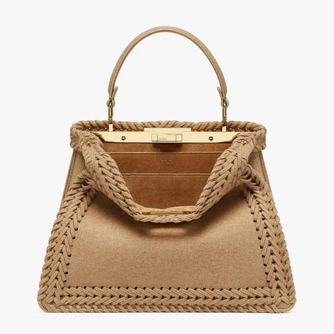 PEEKABOO ISEEU MEDIUM Beige Flannel Bag