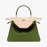 PEEKABOO ISEEU MEDIUM Green Leather Bag