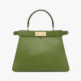 PEEKABOO ISEEU MEDIUM Green Leather Bag
