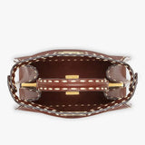 PEEKABOO ISEEU SMALL Brown Full Grain Leather Bag