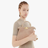 PEEKABOO ISEEU SMALL Pink Sheepskin Bag