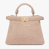 PEEKABOO ISEEU SMALL Pink Sheepskin Bag