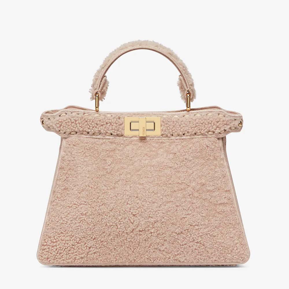 PEEKABOO ISEEU SMALL Pink Sheepskin Bag