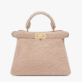 PEEKABOO ISEEU SMALL Pink Sheepskin Bag
