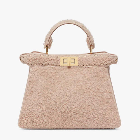 PEEKABOO ISEEU SMALL Pink Sheepskin Bag