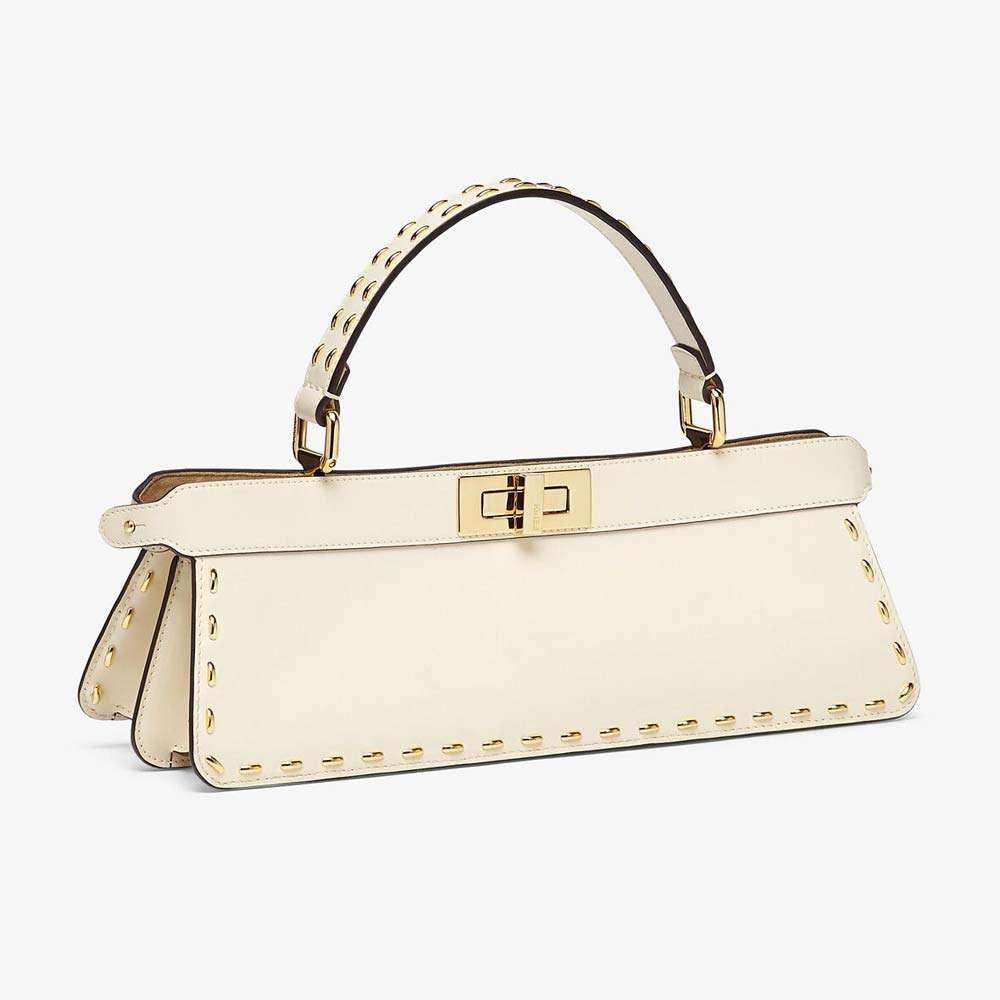 PEEKABOO ISEEU STRETCH White Leather Bag