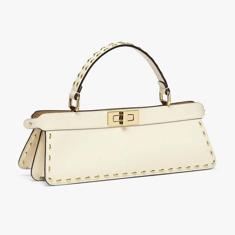 PEEKABOO ISEEU STRETCH White Leather Bag